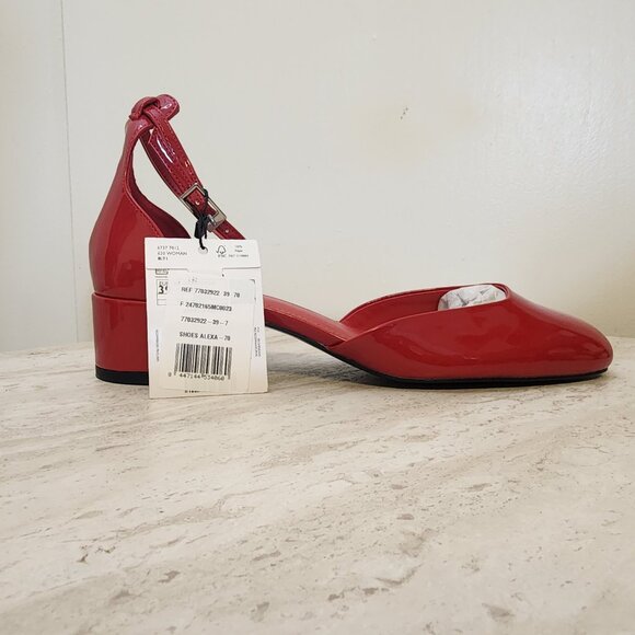 MANGO Women's Patent Leather-Effect Heeled Shoe - B018.4 - Picture 5 of 9